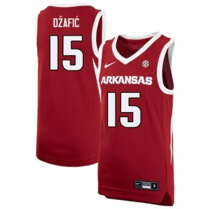 #15 Elmir Dzafic Hogs Cardinal Men Jerseys Game College Basketball 439640-532