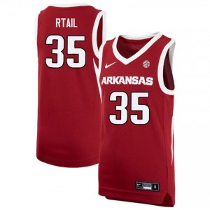 #35 Karim Rtail Arkansas Razorbacks Cardinal Men Jersey Game College Basketball 147963-882