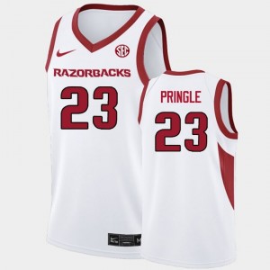 #23 Nick Pringle Arkansas White Men's Jersey Alumni College Basketball 812339-447