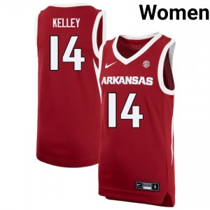 #14 Ayden Kelley Razorbacks Cardinal Women's Jersey Game College Basketball 487445-578
