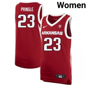 #23 Nick Pringle Hogs Cardinal Women's Jersey Replica College Basketball 104472-935