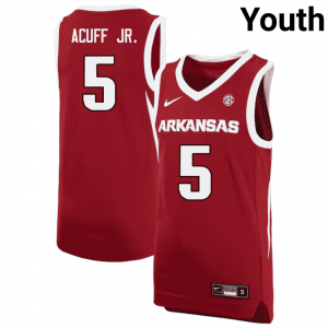 #5 Darius Acuff Jr. Razorbacks Cardinal Youth Jersey Game College Basketball 194675-982
