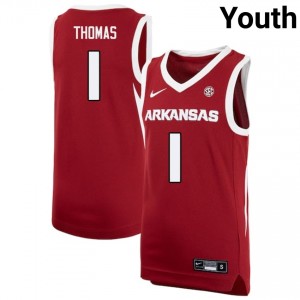 #1 Meleek Thomas Arkansas Cardinal Youth Jerseys High School College Basketball 449566-701
